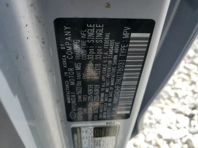 2017 HYUNDAI SANTA FE SE  