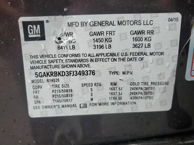 2015 BUICK ENCLAVE   