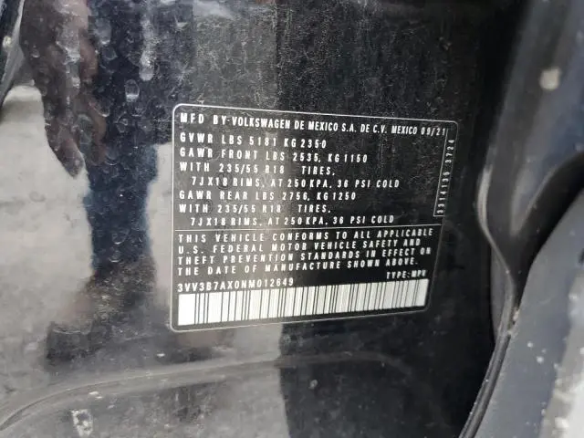 2022 VOLKSWAGEN TIGUAN SE  