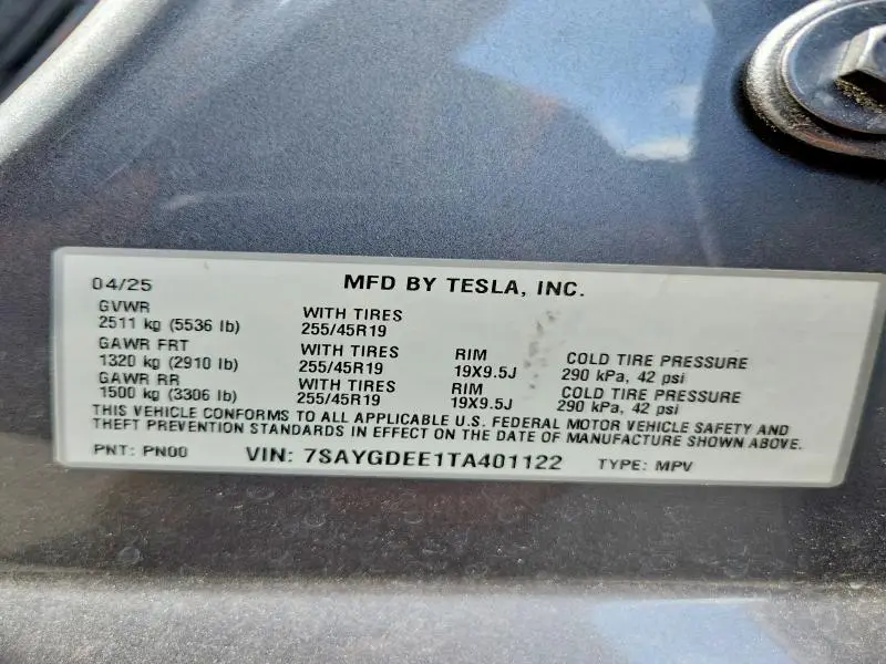 2026 TESLA MODEL Y   
