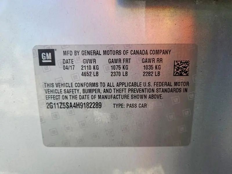 2017 CHEVROLET IMPALA LS  