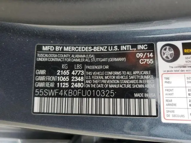 2015 MERCEDES-BENZ C 300 4MATIC  