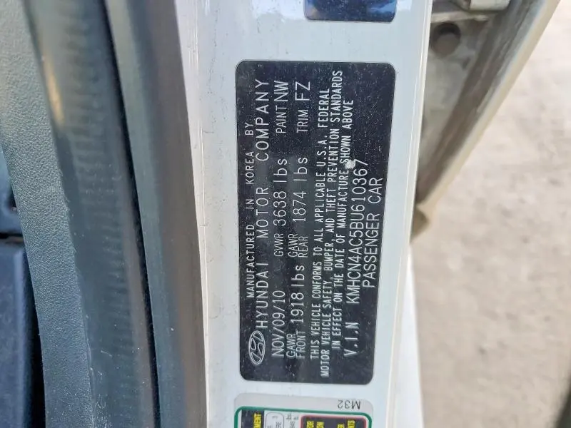 2011 HYUNDAI ACCENT GLS  