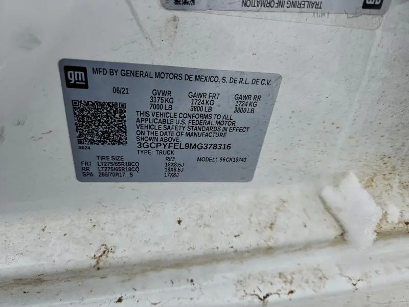 2021 CHEVROLET SILVERADO K1500 LT TRAIL BOSS  