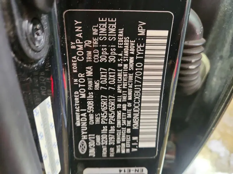 2011 HYUNDAI VERACRUZ GLS  