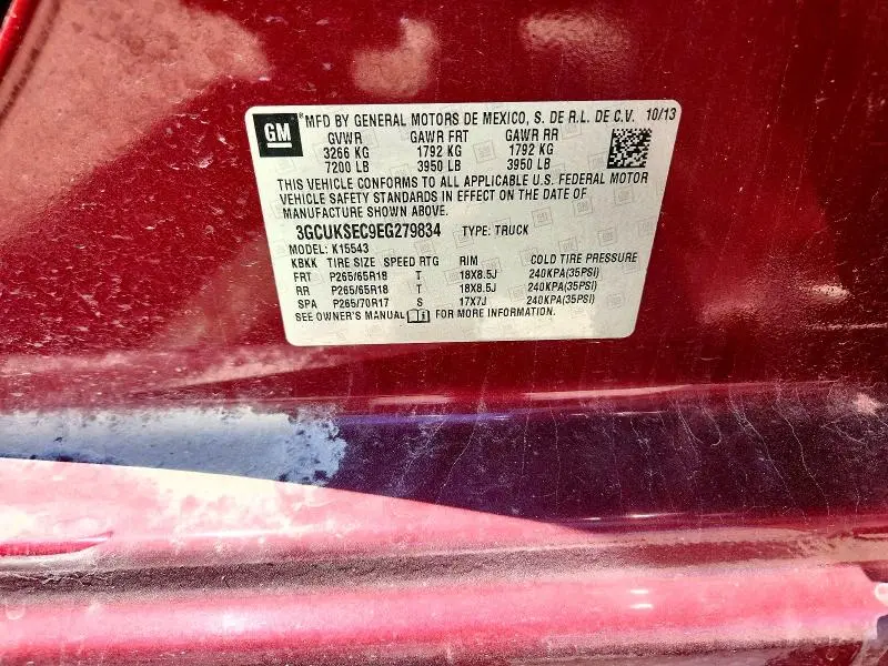 2014 CHEVROLET SILVERADO K1500 LTZ  
