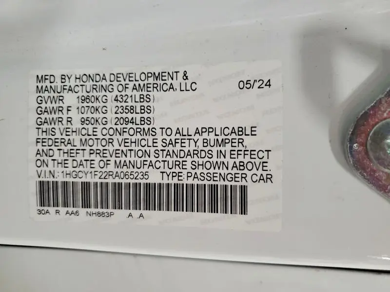 2024 HONDA ACCORD LX  