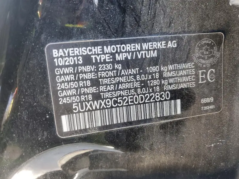 2014 BMW X3 XDRIVE28I  