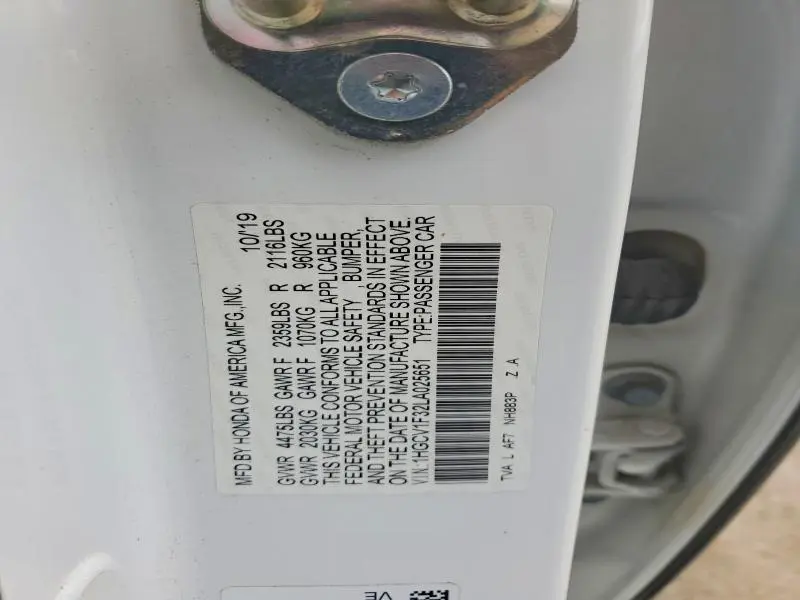 2020 HONDA ACCORD SPORT  