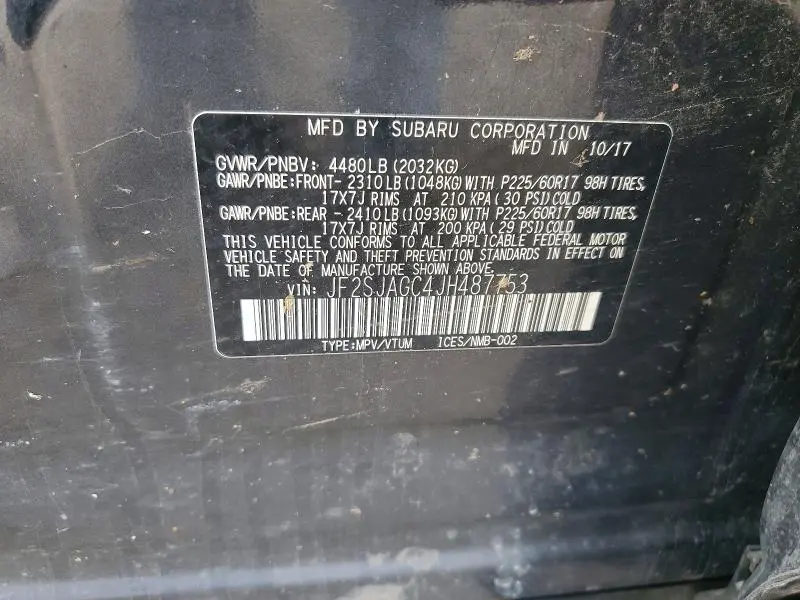 2018 SUBARU FORESTER 2.5I PREMIUM  