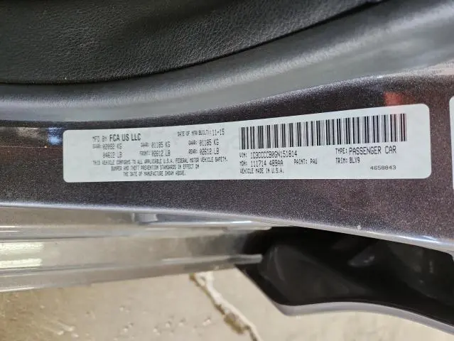 2016 CHRYSLER 200 C