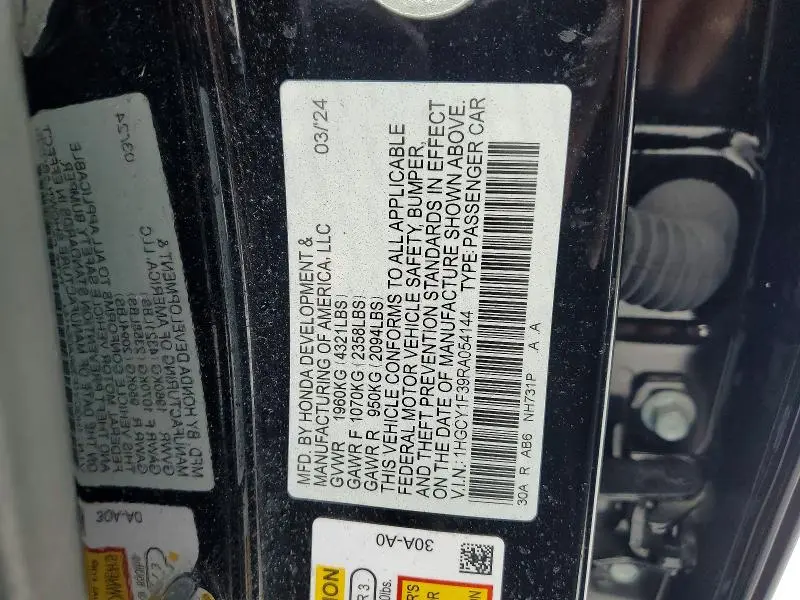 2024 HONDA ACCORD EX  