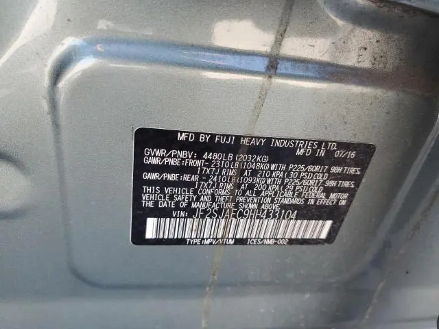 2017 SUBARU FORESTER 2.5I PREMIUM  
