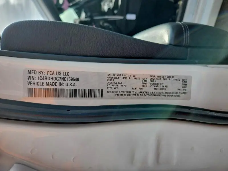 2022 DODGE DURANGO GT  