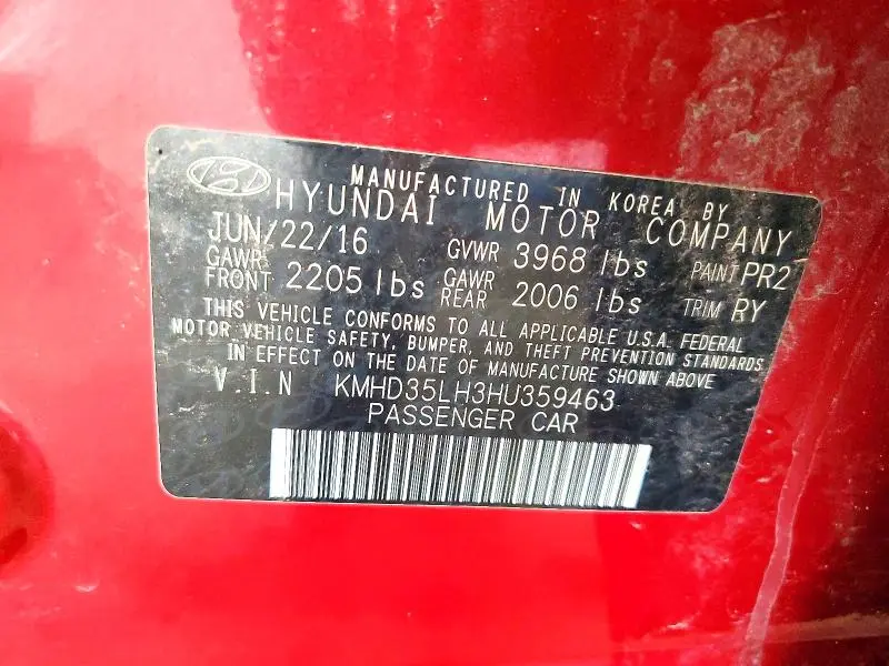 2017 HYUNDAI ELANTRA GT BASE  