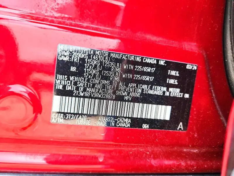 2024 TOYOTA RAV4 XLE  