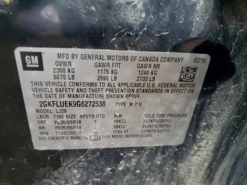 2016 GMC TERRAIN SLT  