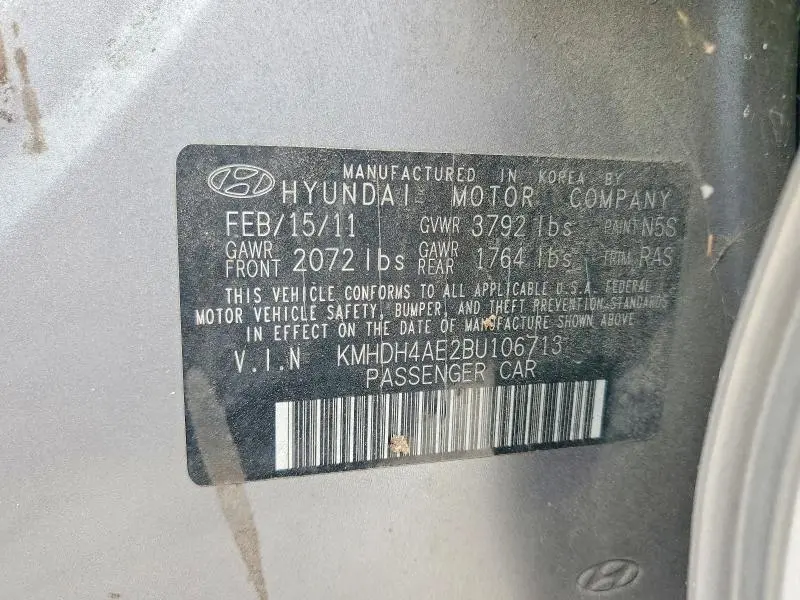 2011 HYUNDAI ELANTRA GLS  