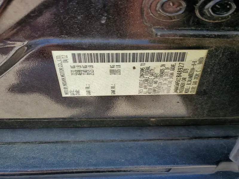 2012 NISSAN MAXIMA 3.5 S  