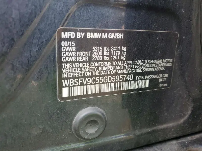 2016 BMW M5   