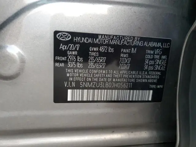 2018 HYUNDAI SANTA FE SPORT   