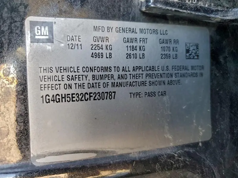 2012 BUICK LACROSSE PREMIUM  