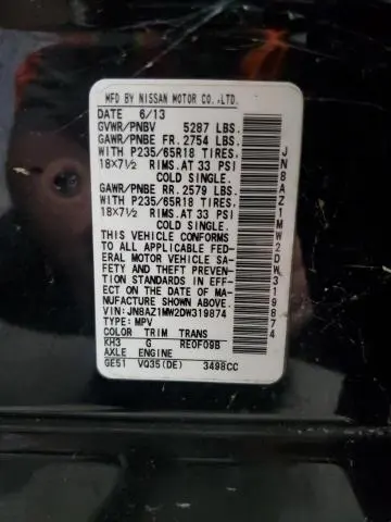 2013 NISSAN MURANO S  