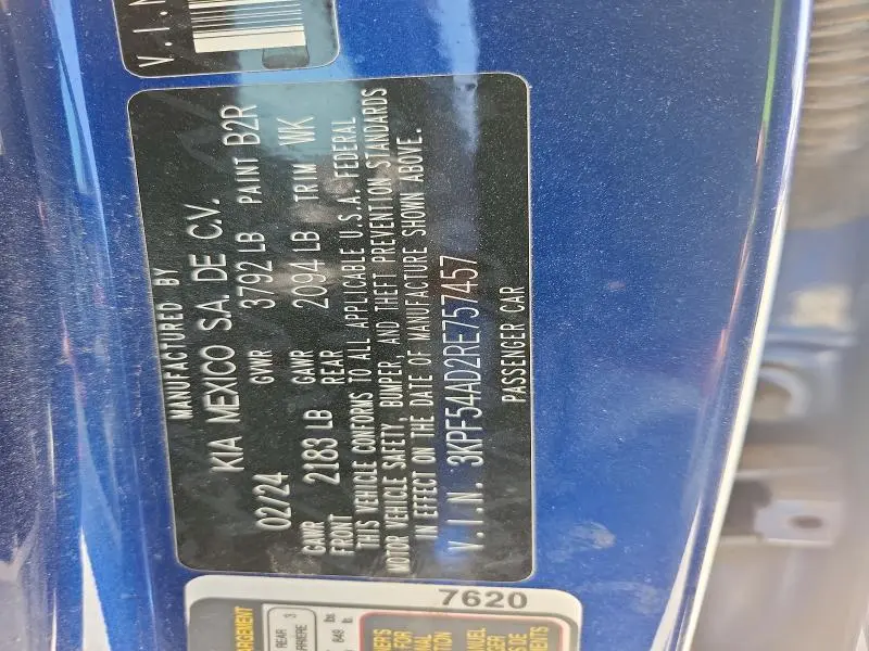 2024 KIA FORTE GT LINE  