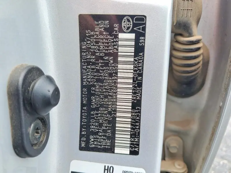 2015 TOYOTA COROLLA S PLUS  