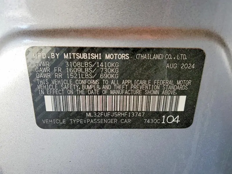 2024 MITSUBISHI MIRAGE G4 ES  