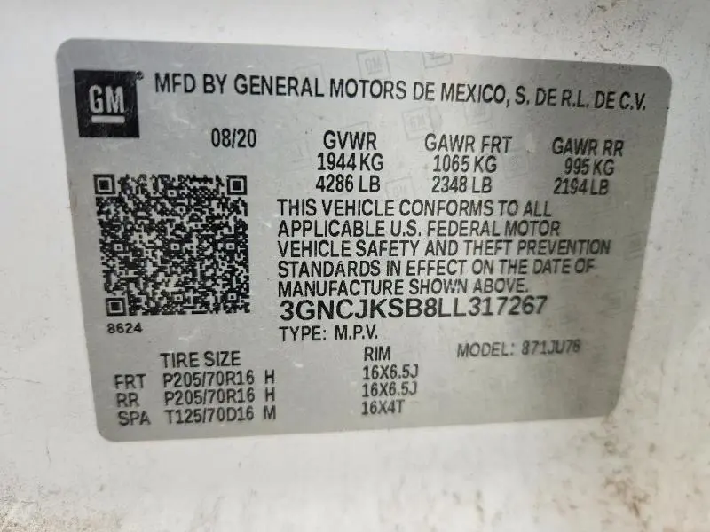 2020 CHEVROLET TRAX LS  