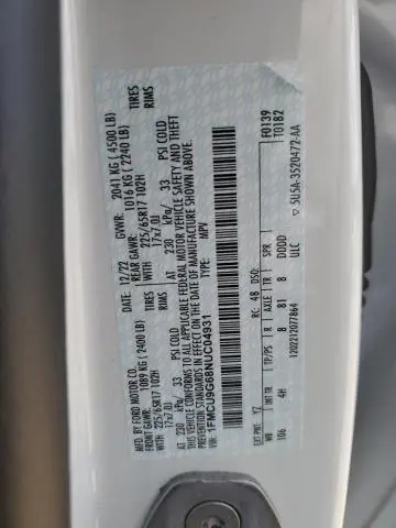 2022 FORD ESCAPE SE  