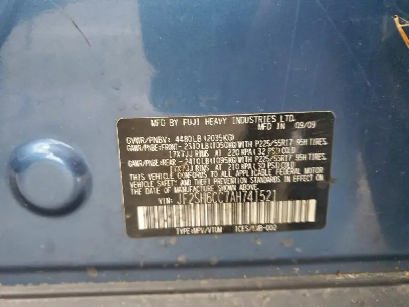 2010 SUBARU FORESTER 2.5X PREMIUM  