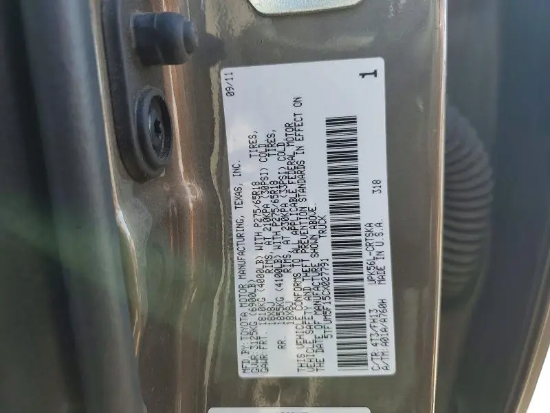 2012 TOYOTA TUNDRA DOUBLE CAB SR5  
