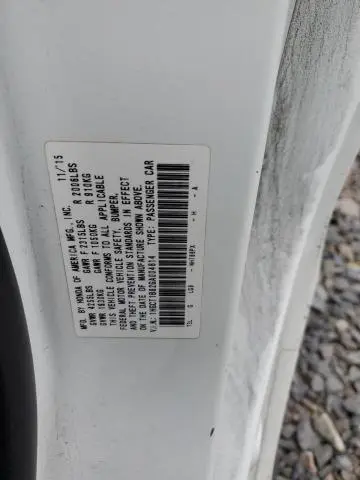 2016 HONDA ACCORD EXL