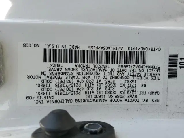 2010 TOYOTA TACOMA   