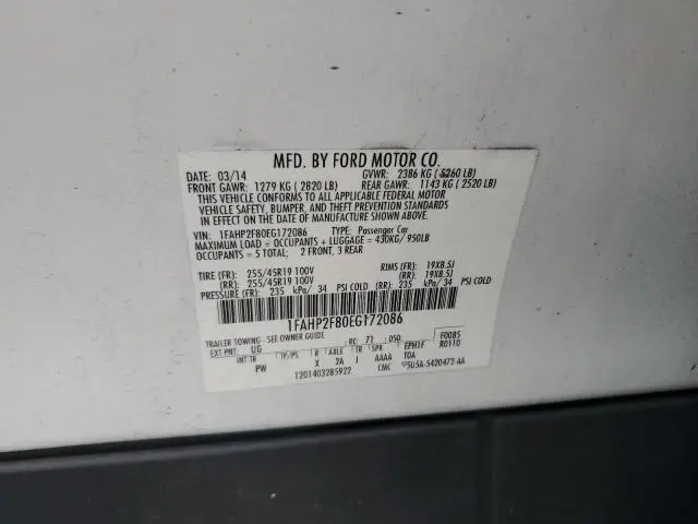 2014 FORD TAURUS LIMITED  