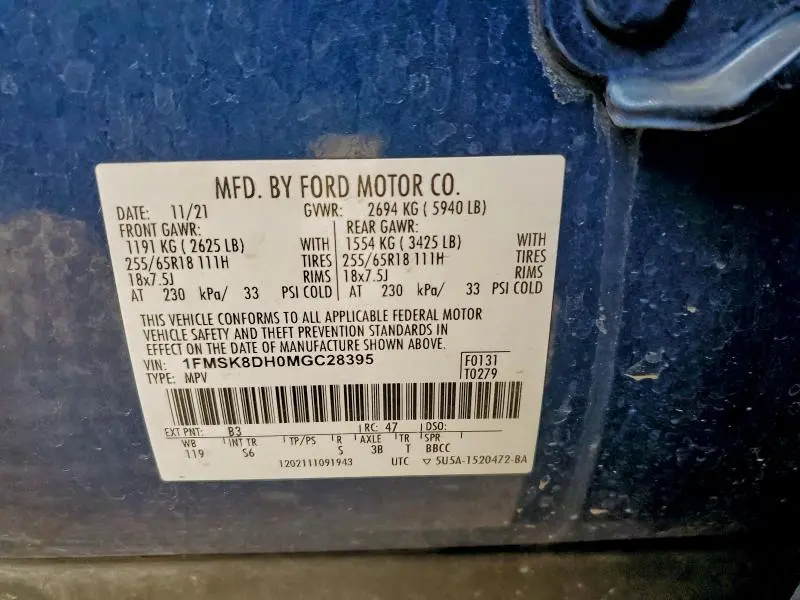 2021 FORD EXPLORER XLT  