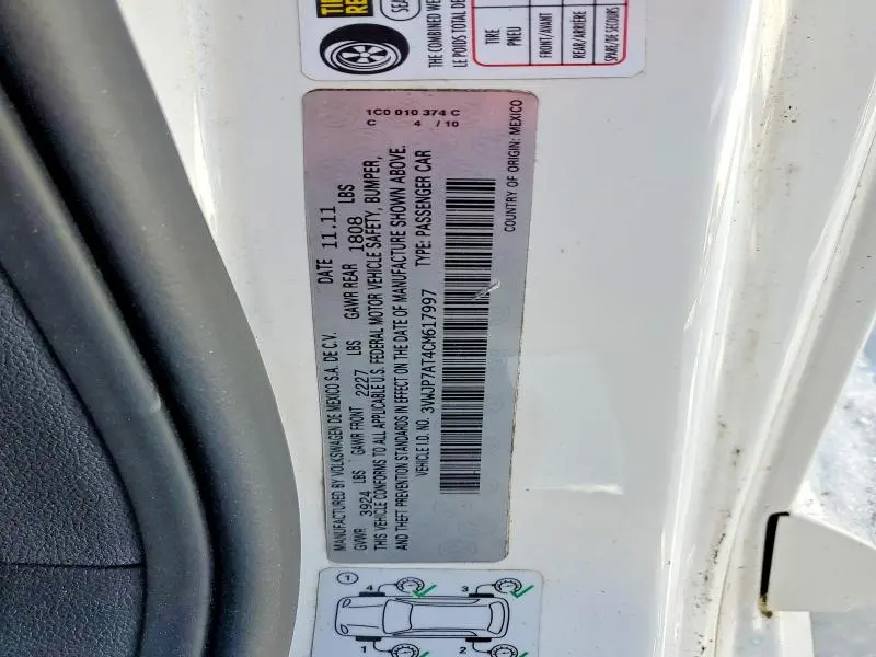 2012 VOLKSWAGEN BEETLE   