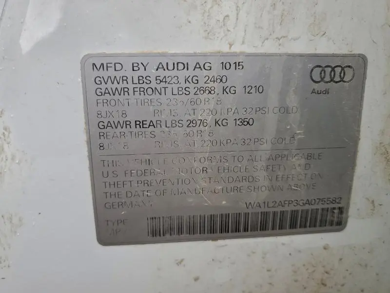 2016 AUDI Q5 PREMIUM PLUS  