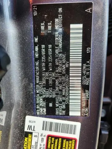 2021 TOYOTA HIGHLANDER XLE  