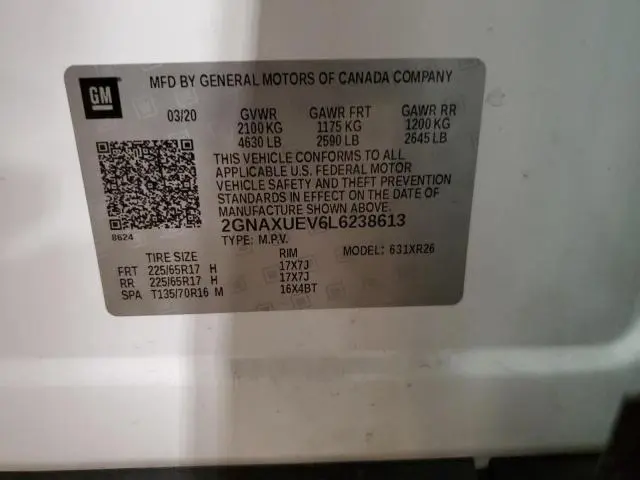 2020 CHEVROLET EQUINOX LT  