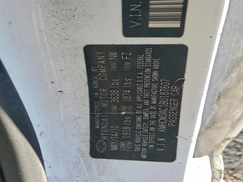 2011 HYUNDAI ACCENT GL  