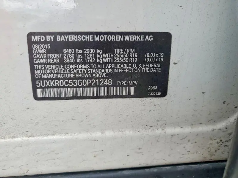 2016 BMW X5 XDRIVE35I  