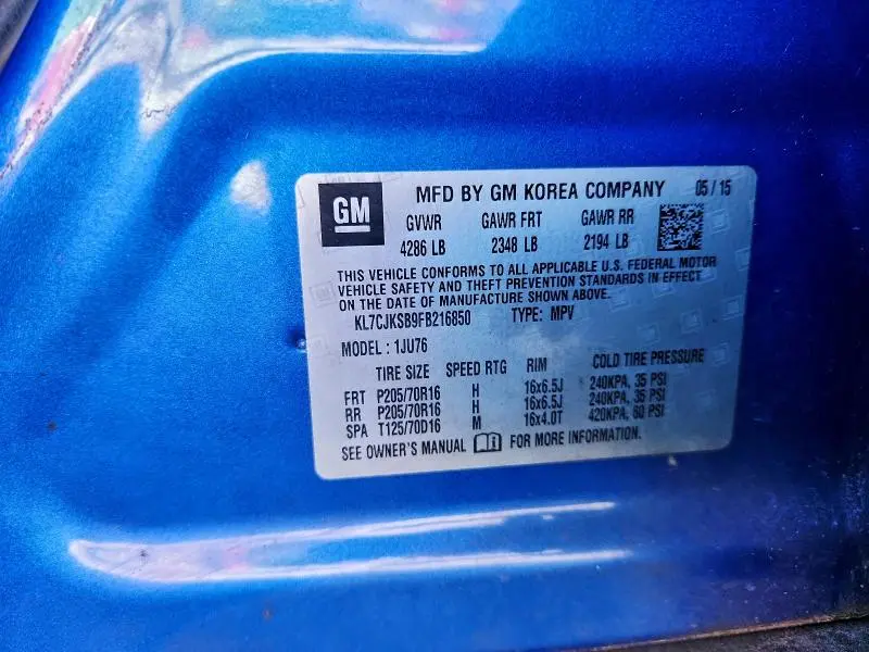 2015 CHEVROLET TRAX LS  