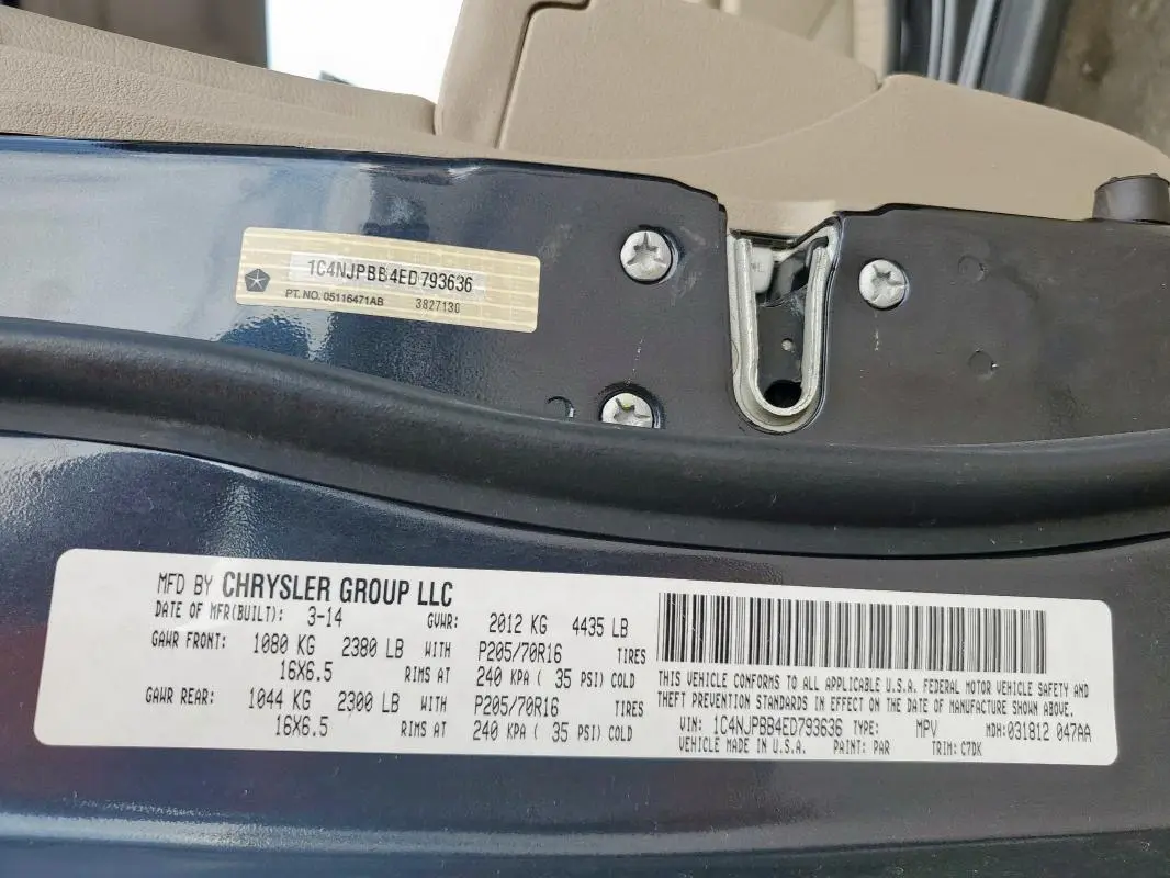 2014 JEEP PATRIOT SPORT  