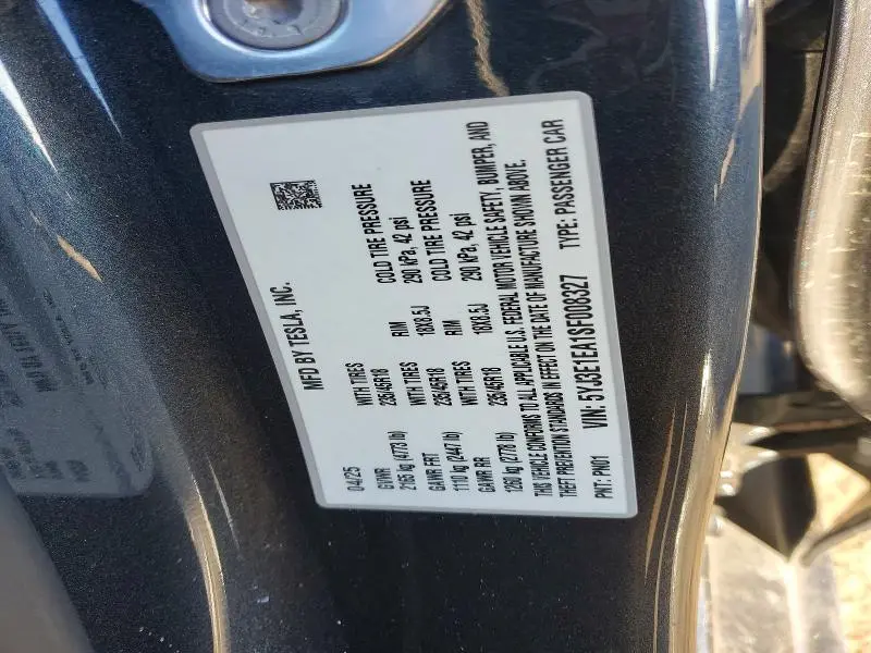 2025 TESLA MODEL 3   