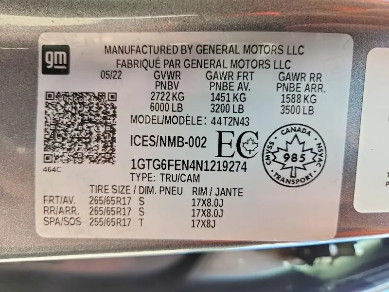 2022 GMC CANYON AT4  