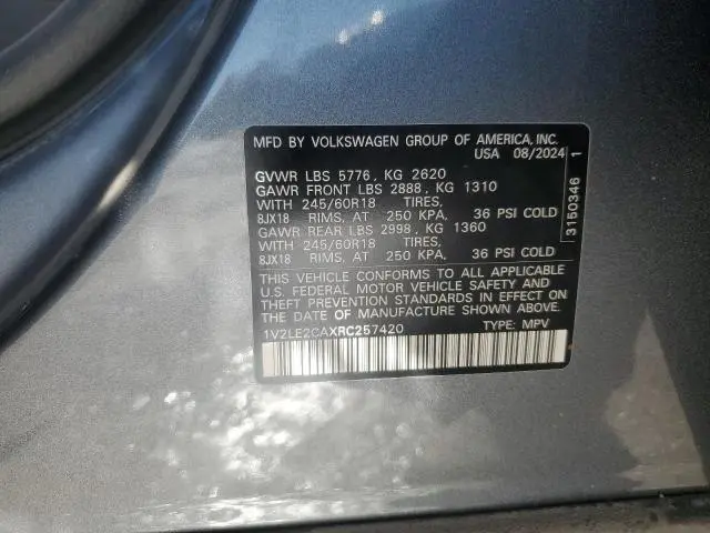 2024 VOLKSWAGEN ATLAS CROSS SPORT SE
