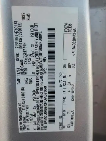 2015 FORD ESCAPE SE  